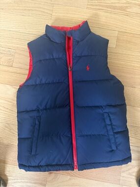 Ralph Lauren Navy Red Reversable Puffer Vest